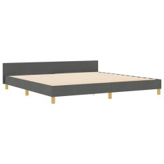 Letto vidaXL Grigio Scuro 200x200 cm in Tessuto