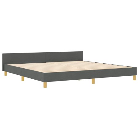 Letto vidaXL Grigio Scuro 200x200 cm in Tessuto
