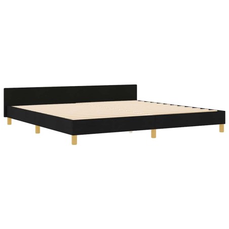 Letto a Box vidaXL Nero 200x200 cm in Tessuto