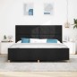 Letto a Box vidaXL Nero 200x200 cm in Tessuto