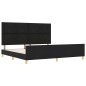 Letto a Box vidaXL Nero 200x200 cm in Tessuto