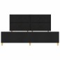 Letto a Box vidaXL Nero 200x200 cm in Tessuto
