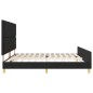 Letto a Box vidaXL Nero 200x200 cm in Tessuto