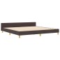 Rete letto vidaXL in marrone scuro, 200x200 cm, tessuto Rete letto vidaXL in marrone scuro, 200x200 cm, tessuto