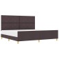 Rete letto vidaXL in marrone scuro, 200x200 cm, tessuto Rete letto vidaXL in marrone scuro, 200x200 cm, tessuto