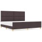 Rete letto vidaXL in marrone scuro, 200x200 cm, tessuto Rete letto vidaXL in marrone scuro, 200x200 cm, tessuto