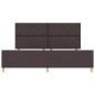 Rete letto vidaXL in marrone scuro, 200x200 cm, tessuto Rete letto vidaXL in marrone scuro, 200x200 cm, tessuto