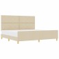 Struttura Letto vidaXL Crema 200x200 cm in Tessuto