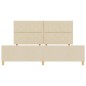 Struttura Letto vidaXL Crema 200x200 cm in Tessuto