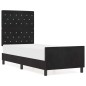 Struttura letto vidaXL Nera 80x200 cm in velluto