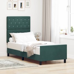vidaXL Struttura del letto Verde scuro 80x200 cm Velluto