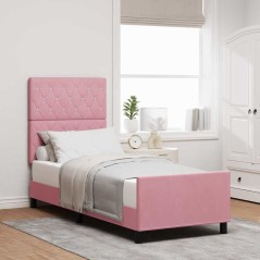 vidaXL Struttura Letto Rosa 80x200 cm in Velluto