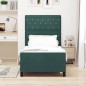 vidaXL Struttura del letto Verde scuro 90x200 cm Velluto vidaXL Struttura del letto Verde scuro 90x200 cm Velluto