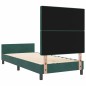 vidaXL Struttura del letto Verde scuro 90x200 cm Velluto vidaXL Struttura del letto Verde scuro 90x200 cm Velluto