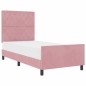 vidaXL Struttura del letto Rosa 90x200 cm Velluto vidaXL Struttura del letto Rosa 90x200 cm Velluto