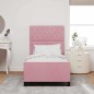 vidaXL Struttura del letto Rosa 90x200 cm Velluto vidaXL Struttura del letto Rosa 90x200 cm Velluto