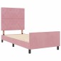 vidaXL Struttura del letto Rosa 90x200 cm Velluto vidaXL Struttura del letto Rosa 90x200 cm Velluto