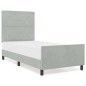 Struttura del letto vidaXL Grigio chiaro 100x200 cm Velluto Struttura del letto vidaXL Grigio chiaro 100x200 cm Velluto