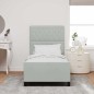 Struttura del letto vidaXL Grigio chiaro 100x200 cm Velluto Struttura del letto vidaXL Grigio chiaro 100x200 cm Velluto