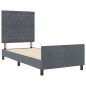 vidaXL Letto Dark Grey 100x200 cm Velluto