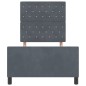 vidaXL Letto Dark Grey 100x200 cm Velluto