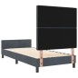 vidaXL Letto Dark Grey 100x200 cm Velluto