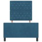 Struttura Letto vidaXL Blu Scuro 100x200 cm Velluto Struttura Letto vidaXL Blu Scuro 100x200 cm Velluto