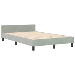 vidaXL Struttura Letto Grigio Chiaro 120x190 cm in Velluto