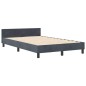 Struttura del letto vidaXL Grigio scuro 120x190 cm Velluto Struttura del letto vidaXL Grigio scuro 120x190 cm Velluto