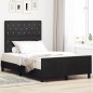 Struttura del letto in velluto nero vidaXL 120x190 cm