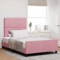 vidaXL Letto Rosa 120x190 cm in Velluto
