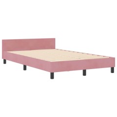 vidaXL Letto Rosa 120x190 cm in Velluto