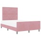vidaXL Letto Rosa 120x190 cm in Velluto