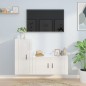Set di Mobili Porta TV 2 pz Bianco Lucido in Legno Multistrato Set di Mobili Porta TV 2 pz Bianco Lucido in Legno Multistrato