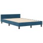 vidaXL Letto Blu Scuro 120x200 cm in Velluto