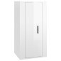 Set di Mobili Porta TV 2 pz Bianco Lucido in Legno Multistrato Set di Mobili Porta TV 2 pz Bianco Lucido in Legno Multistrato