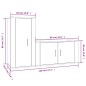 Set di Mobili Porta TV 2 pz Bianco Lucido in Legno Multistrato Set di Mobili Porta TV 2 pz Bianco Lucido in Legno Multistrato