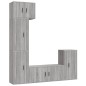 Set di Mobili Porta TV 5 pz Grigio Sonoma in Legno Multistrato Set di Mobili Porta TV 5 pz Grigio Sonoma in Legno Multistrato