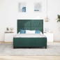 Struttura del letto in velluto verde scuro 140x200 cm