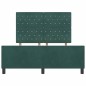 Struttura del letto in velluto verde scuro 140x200 cm