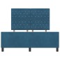Struttura Letto in Velluto Blu Scuro 140x200 cm