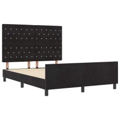 Struttura del letto vidaXL Nera 160x200 cm in velluto