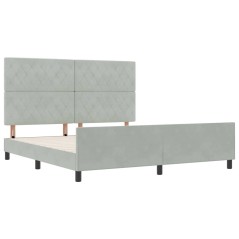vidaXL Lettino Grigio Chiaro 180x200 cm in Velluto