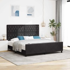Struttura Letto vidaXL Nera 180x200 cm in Velluto