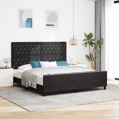 Struttura Letto vidaXL Nera 180x200 cm in Velluto