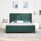 Struttura del letto vidaXL in verde scuro, 180x200 cm, velluto