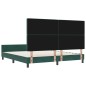 Struttura del letto vidaXL in verde scuro, 180x200 cm, velluto