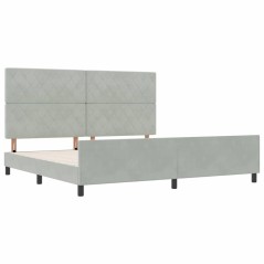 vidaXL Struttura Letto Grigio Chiaro 200x200 cm in Velluto