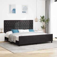 Struttura letto vidaXL Nera 200x200 cm in velluto
