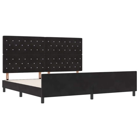 Struttura letto vidaXL Nera 200x200 cm in velluto